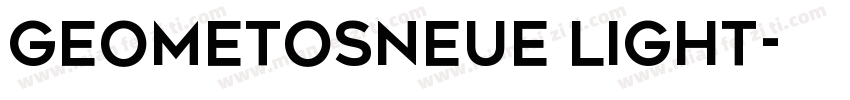 GeometosNeue Light字体转换